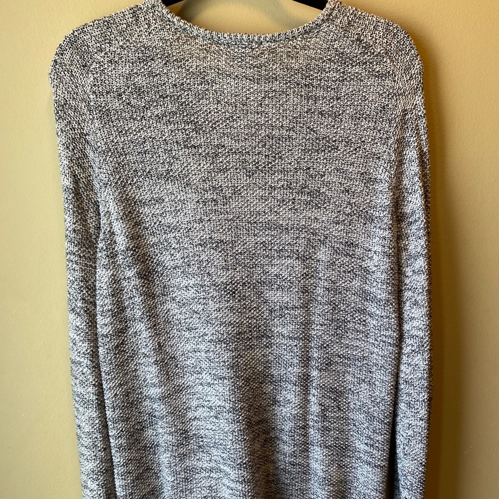 H&M GRAY CARDIGAN WITH PLEATHER DETAILING - Picture 4 of 6